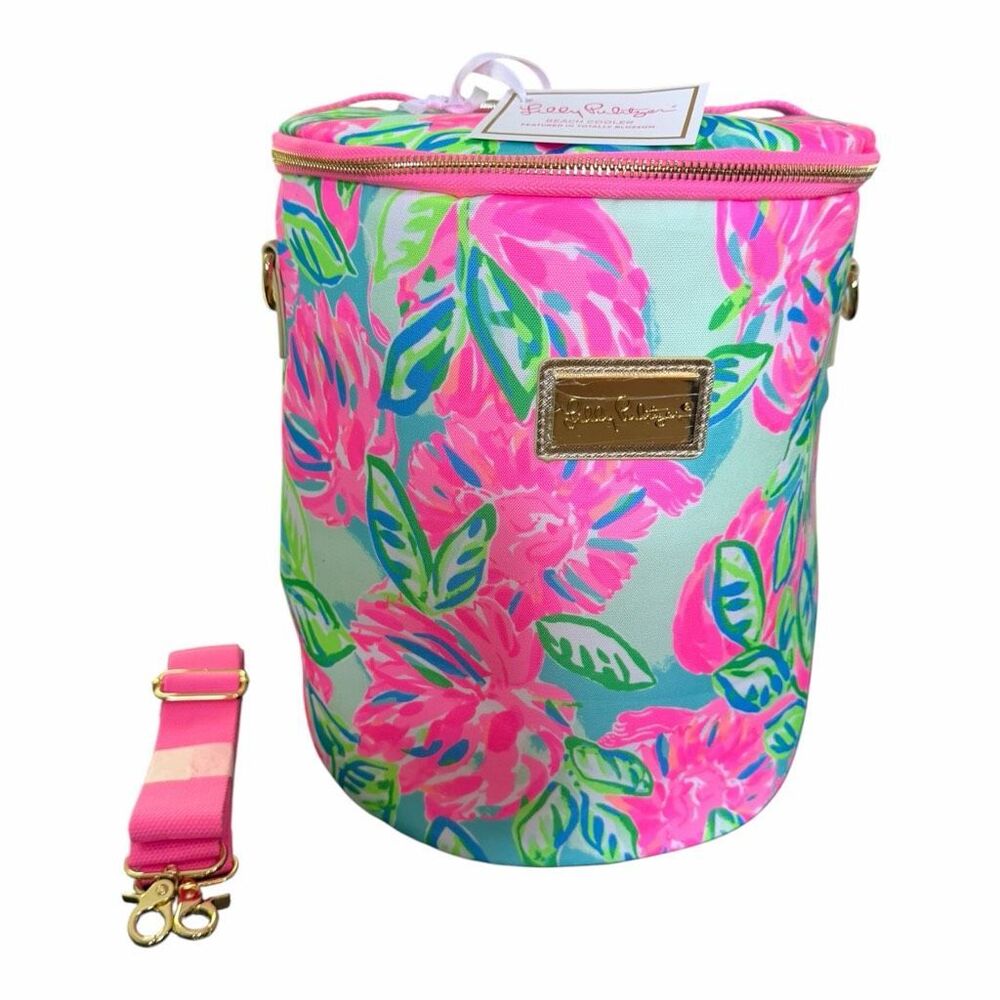 NEW Lilly Pulitzer Insulated Beach Cooler Bag Totally Blossom Crossbody Tote